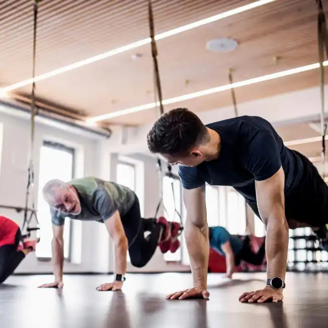 Group workout at a mental health facility