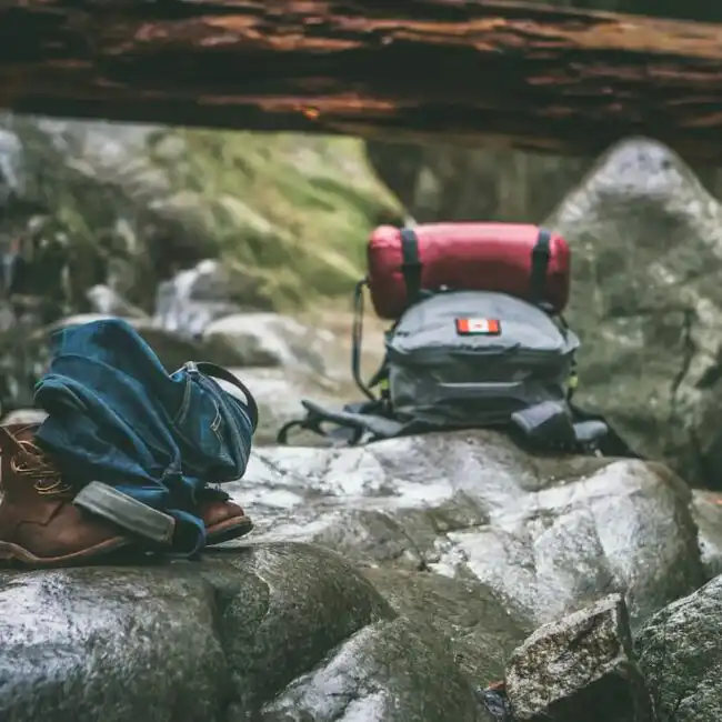 Backpacks being left on a trail in New Jersey